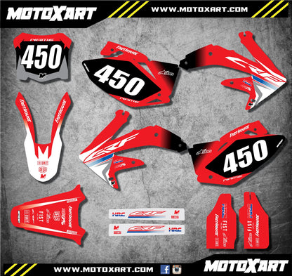 Full Custom Graphic Kit for Honda CRF450 (2008)