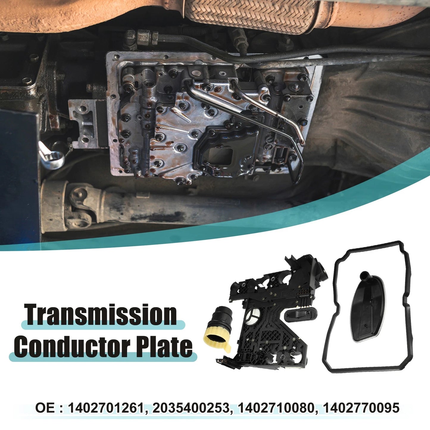 Transmission Conductor Plate Connector Adapter Set with Gasket for Jeep