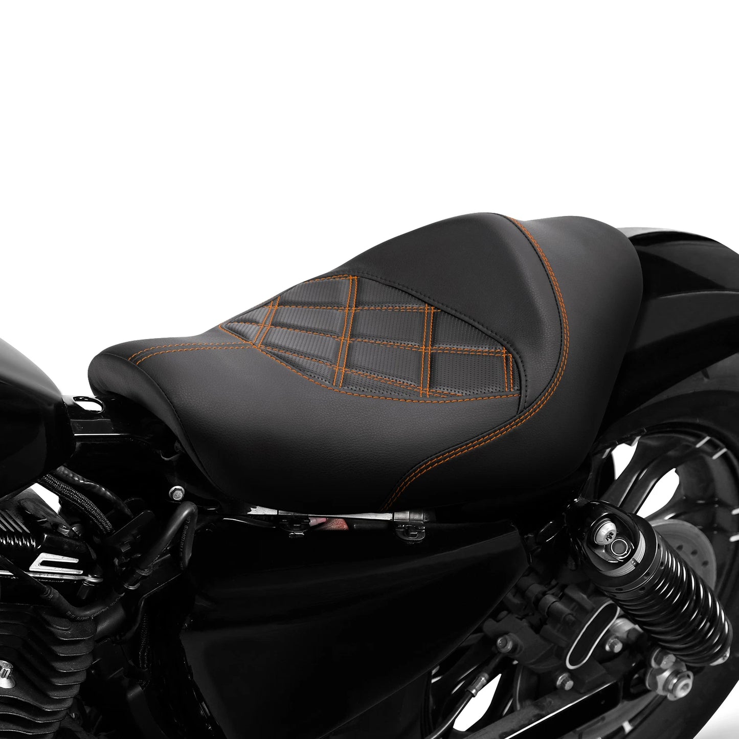 Solo Seat Driver Rider for Harley Sportster Iron XL883 1200 Black (2010-2022)