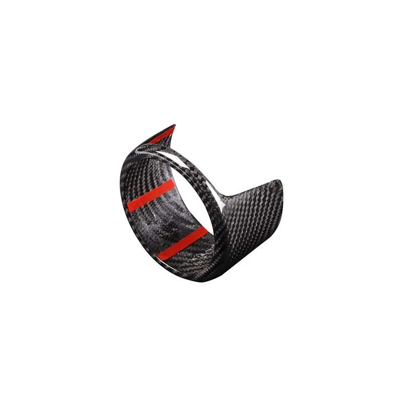 For 17-19 Alfa Romeo Stelvio Carbon Fiber Front Grille Center Logo Cover Caps