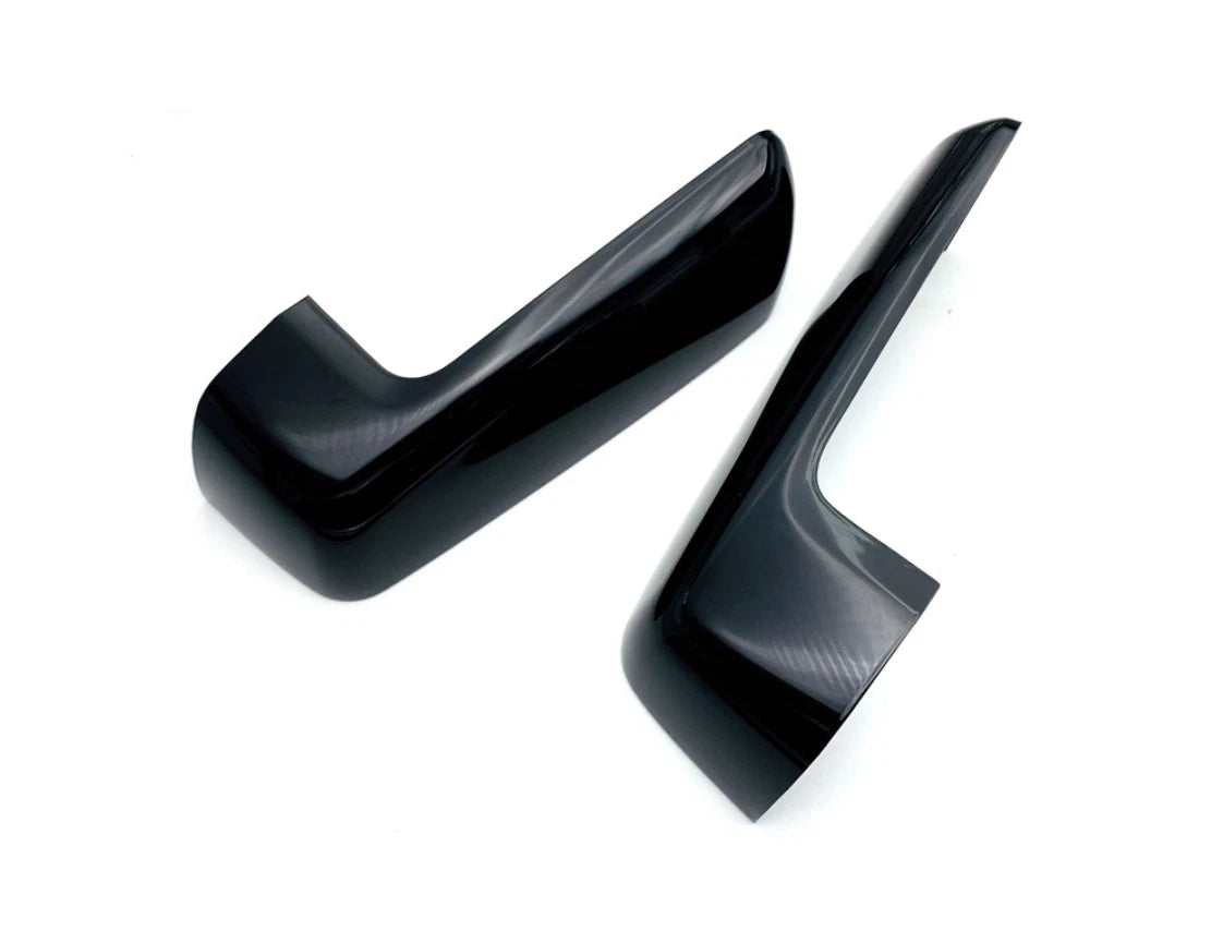 ABS Black Rearview Half Pack Mirror Lid Cover Trim for Chevy Silverado (2019-2023)