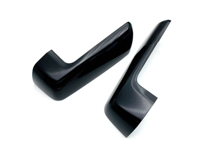 ABS Black Rearview Half Pack Mirror Lid Cover Trim for Chevy Silverado (2019-2023)