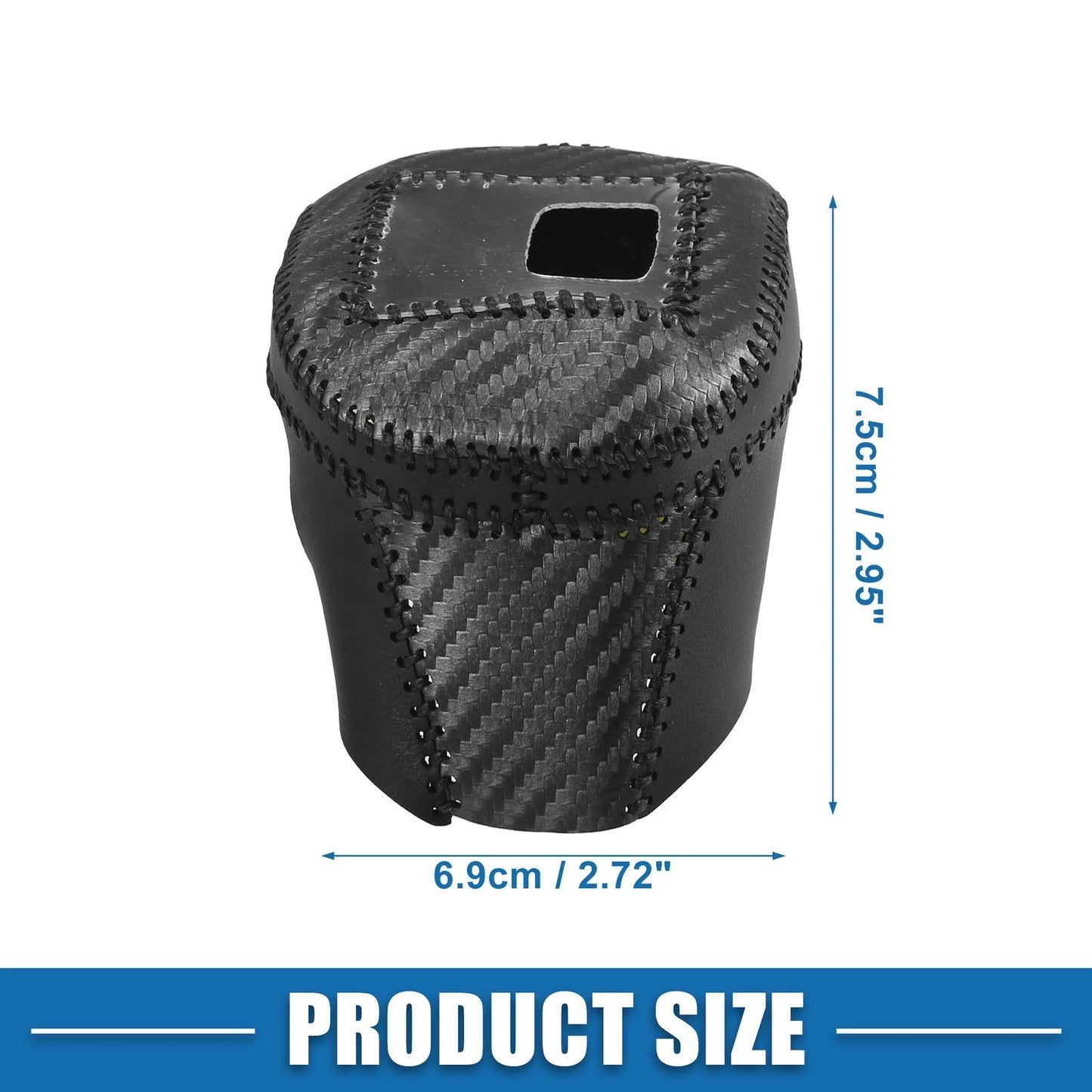 Black Carbon Fiber Gear Shift Knob Cover for Nissan Rogue (2021-2023)