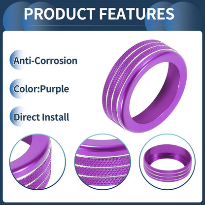 Headlight Fog Light Switch Knob Cover Ring for Dodge RAM (2018 - 2022) Purple