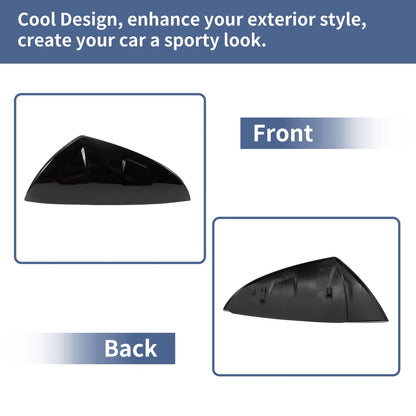 Gloss Black Left Right Mirror Cover Caps for Lexus ES (2018-2023)
