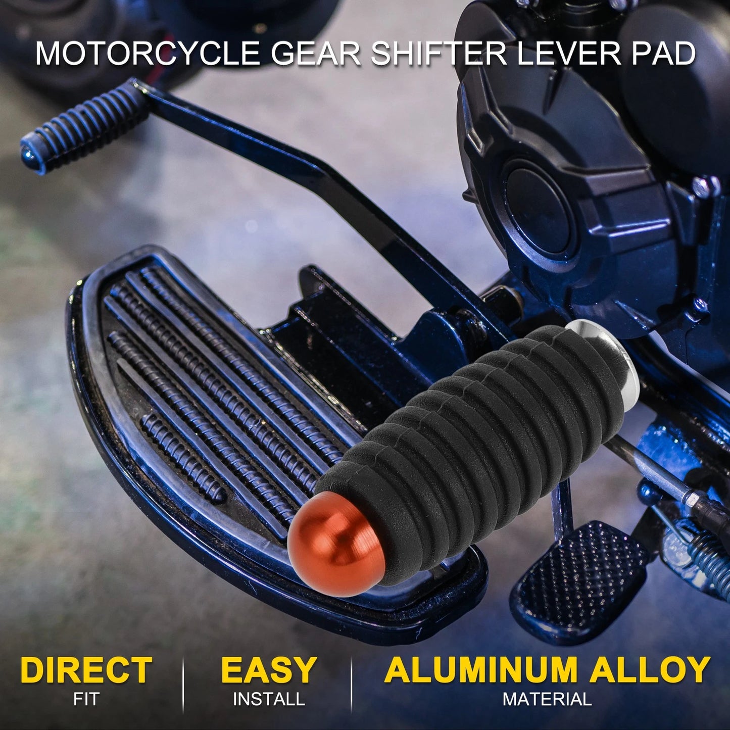 1 x Universal Orange Rubber Gear Shifter Lever Shift Pedal Pad for Motorcycle