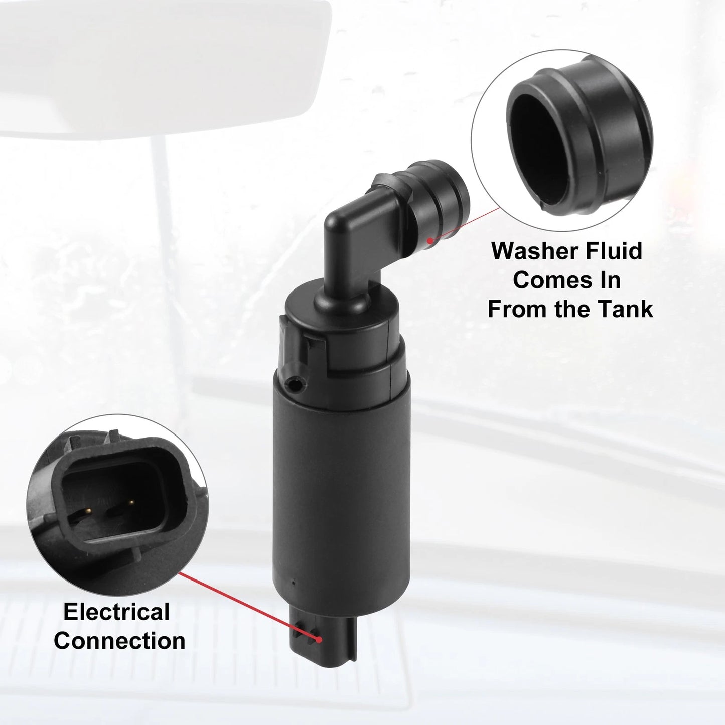 2 x Windshield Washer Pump for Toyota Avensis (1997–2008)