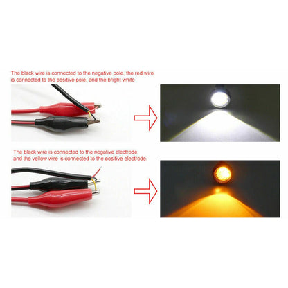 10 x 23MM Dual Color Eagle Eye 12LED DRL Daytime Running Lights for Car