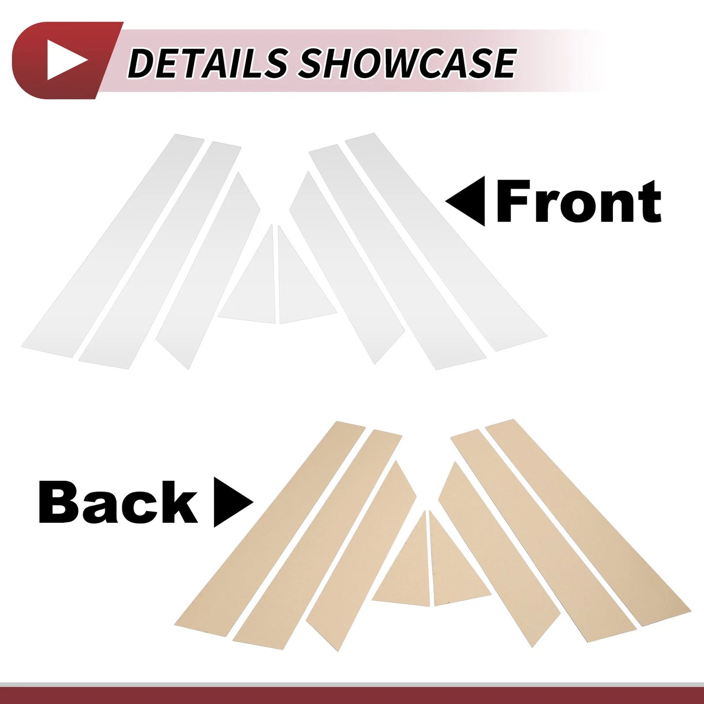8 Pcs Chrome Silver Door Pillar Trim for Nissan Altima (2013-2018)