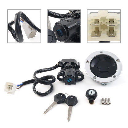 Fuel Gas Cap Ignition Switch Seat Lock Set for Kawasaki Vulcan S 650 (14-22)