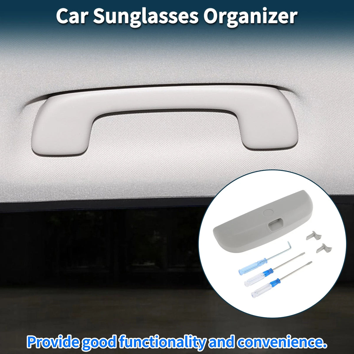 Sunglasses Case for BMW X1 U11 iX1 2022-2024 Eyeglasses Holder Grey