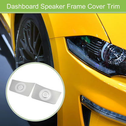 Dashboard Speaker Frame Cover Trim for Ford Bronco (2021-2023) Silver Tone