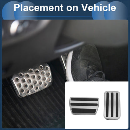 Foot Accelerator Pedal Covers for Honda CR-V (2017-2022) Silver Tone