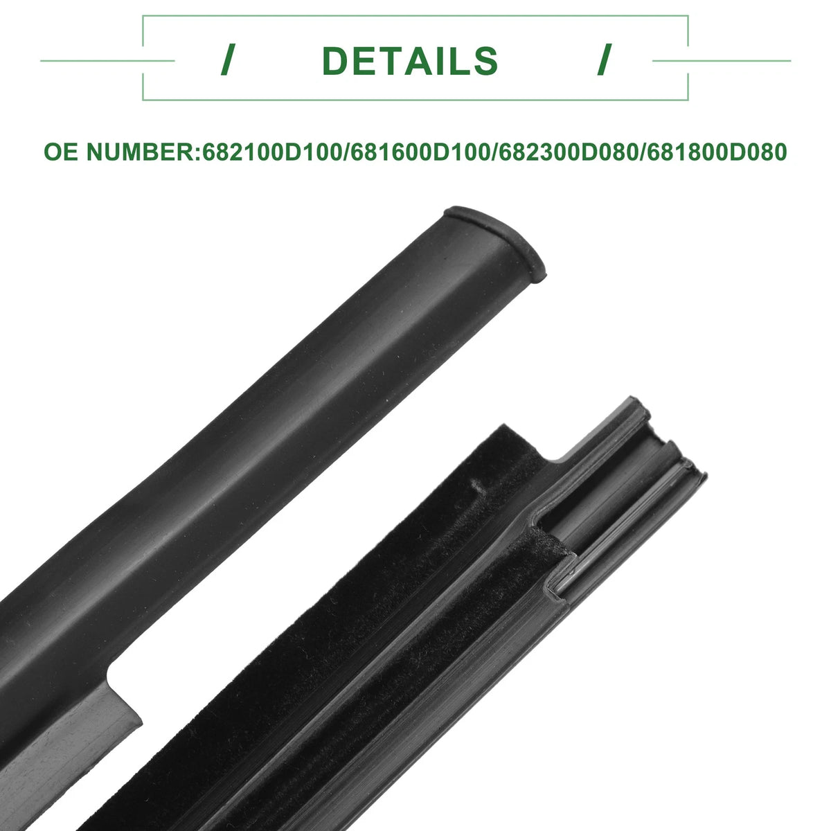 4 x Weatherstrip Window Seal for Toyota Yaris (2006-2011)