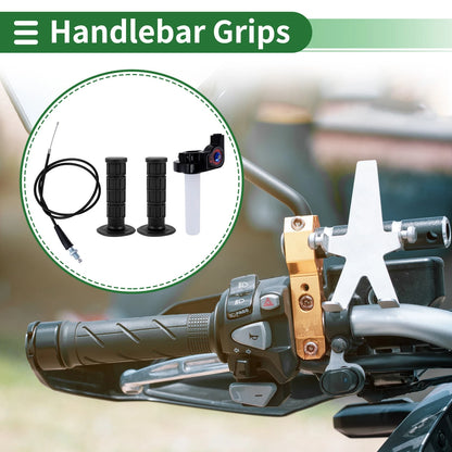 7/8 22mm Motorcycle Hand Grips Rubber Black Checkered Pattern