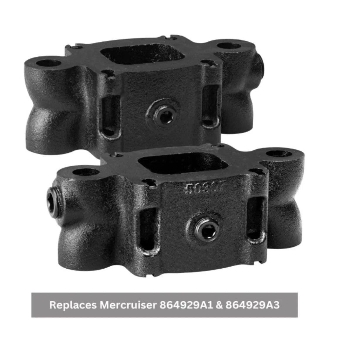 Dry Joint Exhaust Riser Spacer Kit 3" for Mercruiser V6/V8