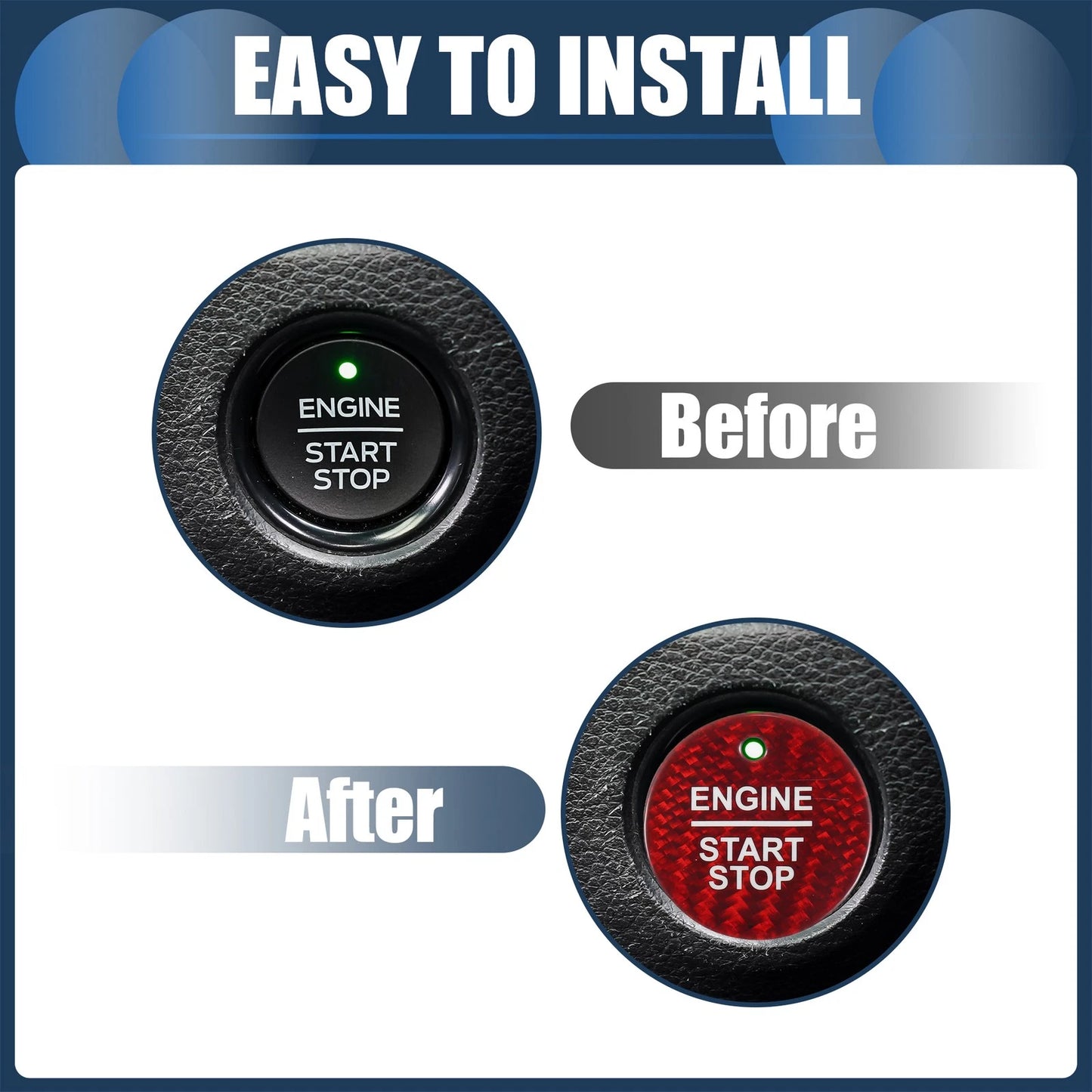 Engine Start Stop Button Cover for Ford (2015-2023)