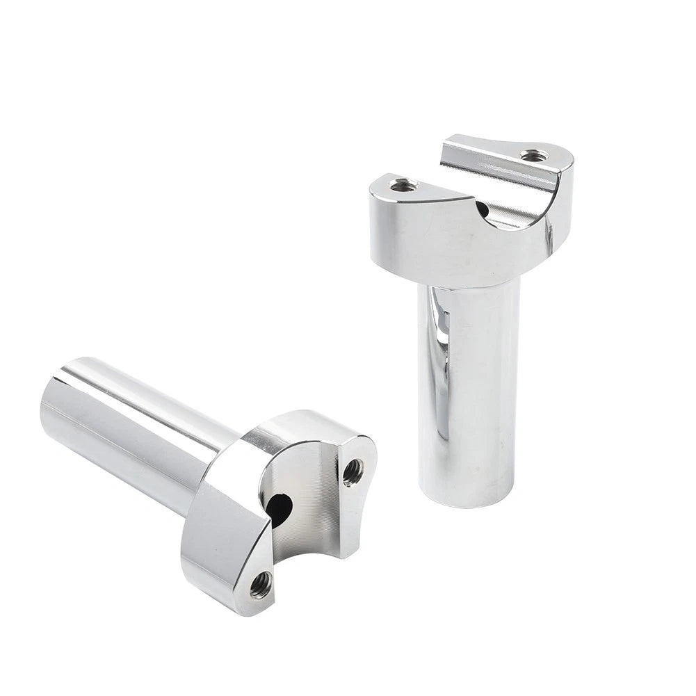 4" CNC Straight Handlebar Risers for Harley Sportster Dyna Softail (2004-2023)