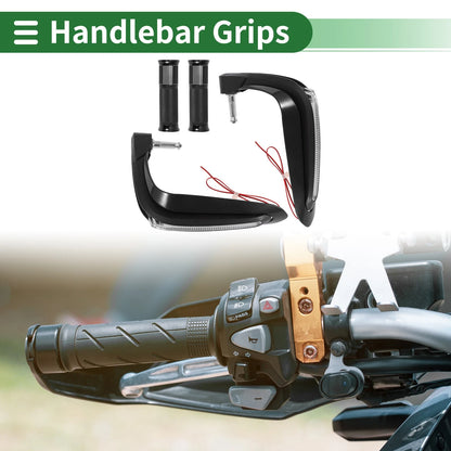 Hand Grips Cover Kit Handlebar Side Checkered for Motorcycle
