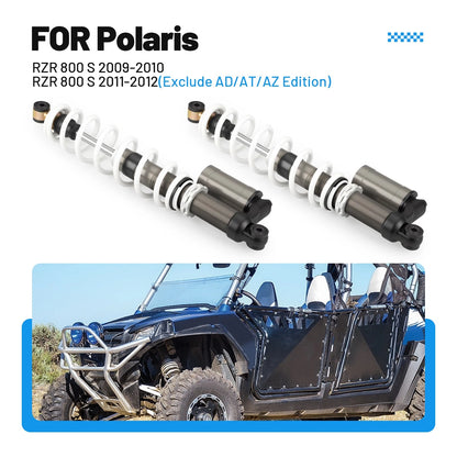 White Air Front Shocks Absorbers Left+Right for Polaris RZR 800 S (2009–2012)