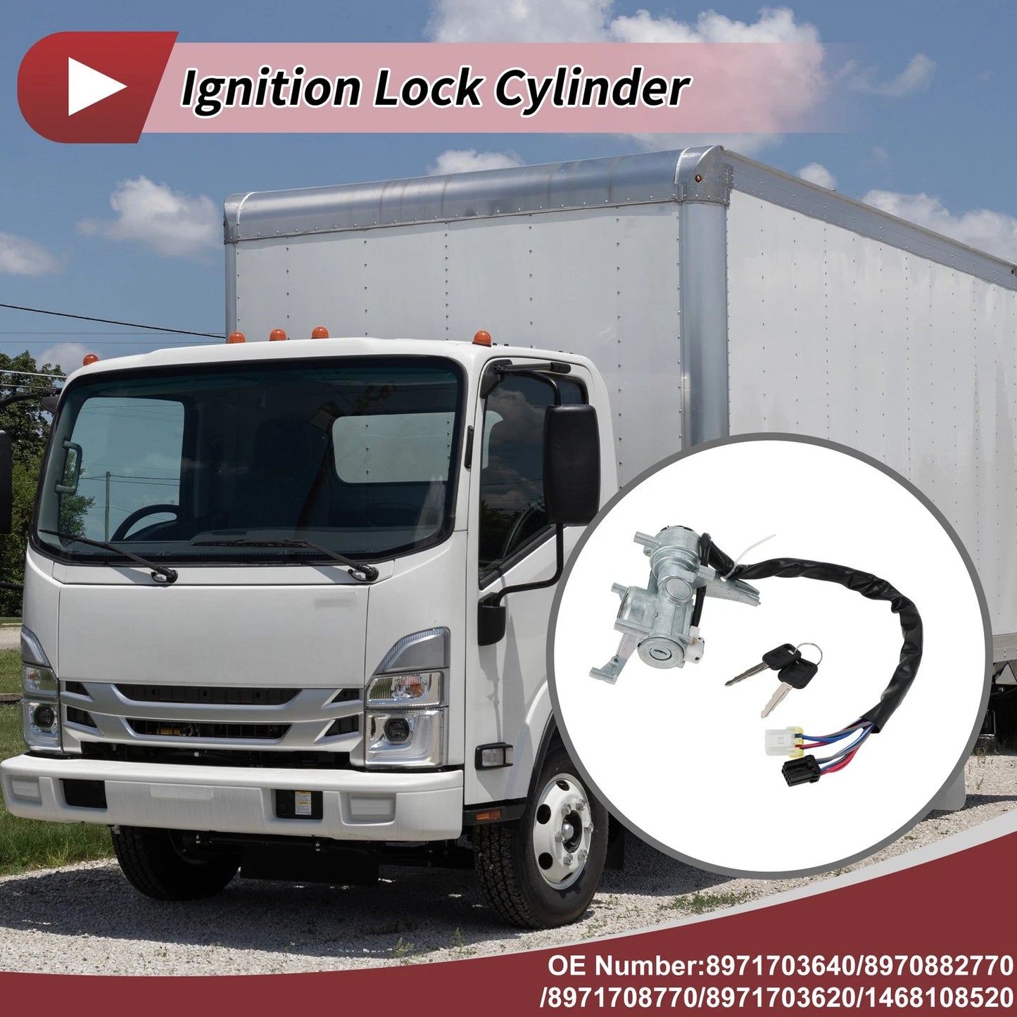 Ignition Lock Cylinder for ISUZU NPR-HD NPR NQR (2004-2021)