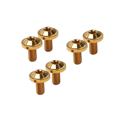6 x Gold Titanium M6x20mm Torx Head Bolts for Bike Motorcycle