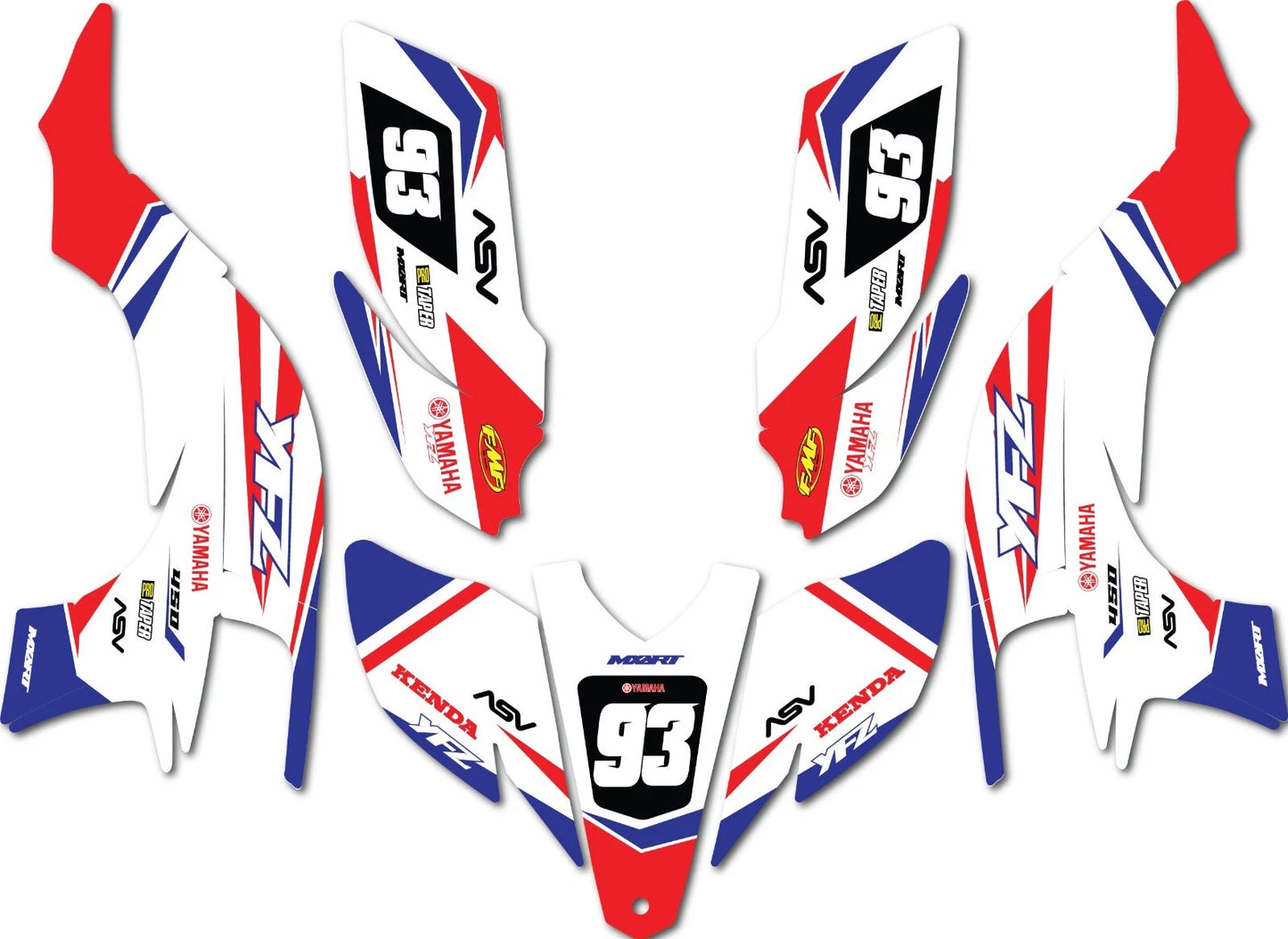 Apocalypse Style Sticker Kit for Yamaha YFZ 450R ATV Graphics (2003-2008)