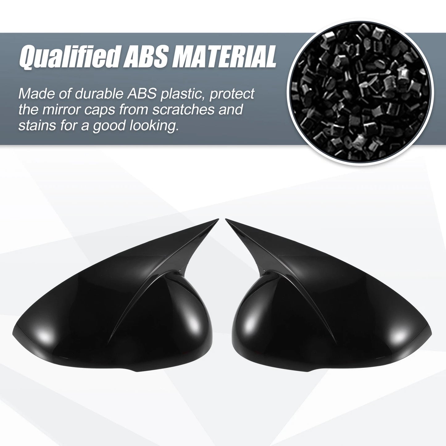 Gloss Black Rearview Mirror Covers for Kia K5 (2021-2023)