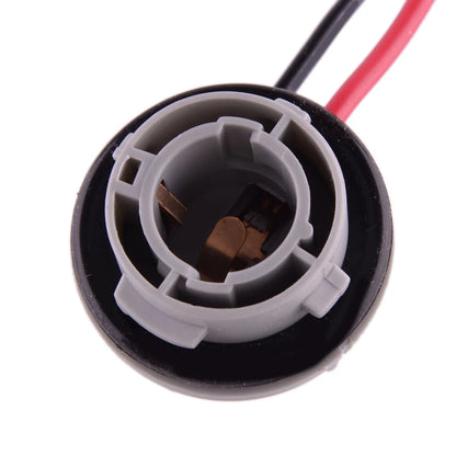 2 x 1156 Universal Turn Signal Bulb Socket for Car - Pigtail Wire & Tape