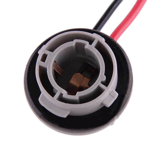 2 x 1156 Universal Turn Signal Bulb Socket for Car - Pigtail Wire & Tape