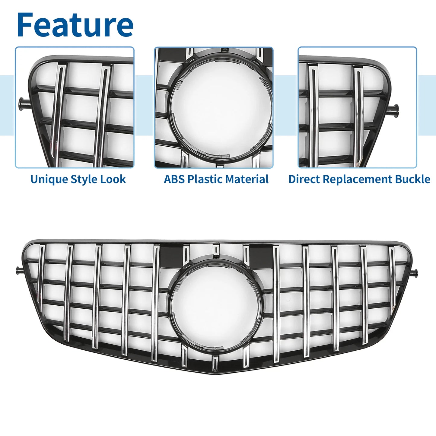 Front Upper Bumper Grille for Mercedes-Benz E300 (2017-2023)