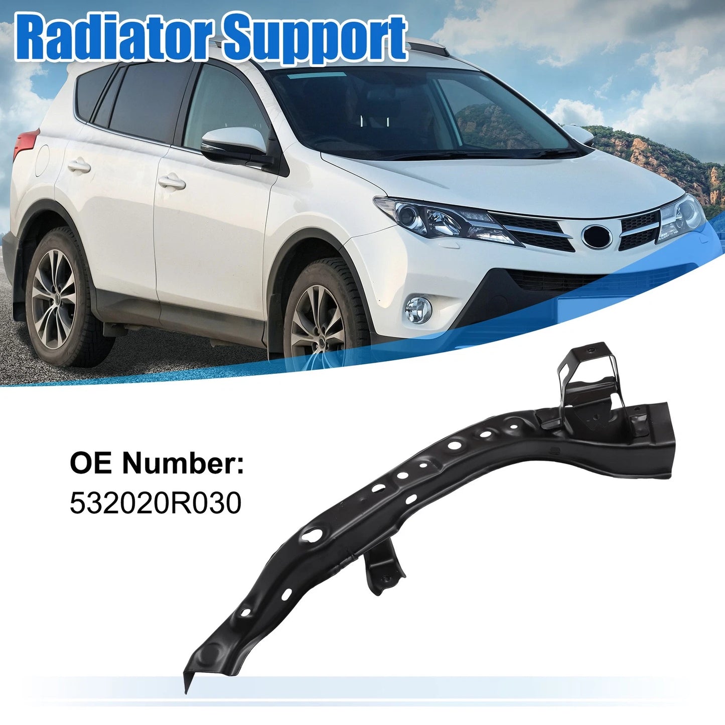 Upper Radiator Support Bracket for Toyota RAV4 (2013-2018) Black