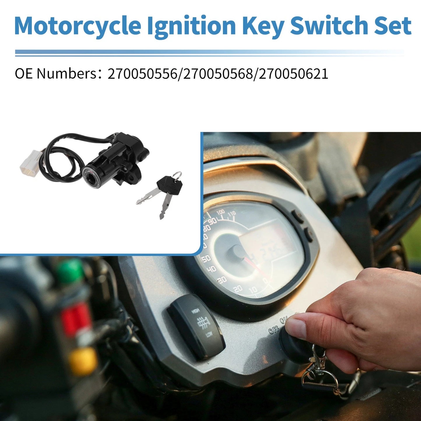 Ignition Key Switch 1 Set for Kawasaki ZX1000 Ninja 1000 (2011–2018)