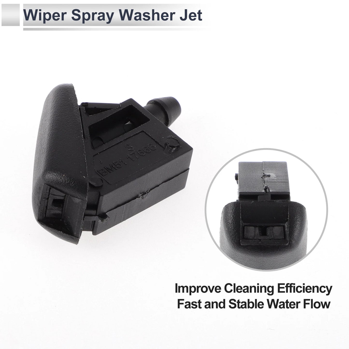Windshield Washer Nozzle & 6 x Hose Connectors for Ford (2015-2023)