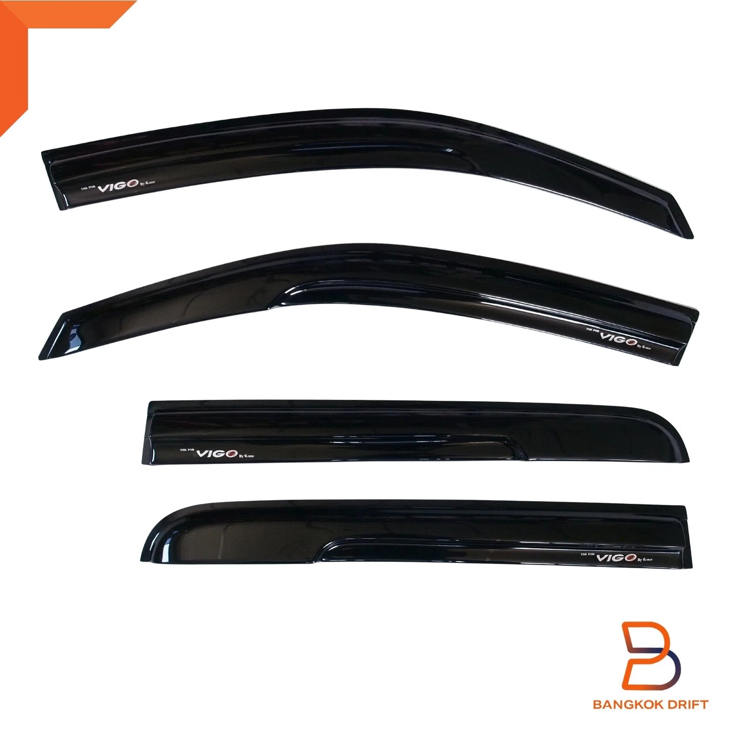 Side Visor Rain Shield Wind Deflector for Toyota Hilux Vigo (2005-2014)