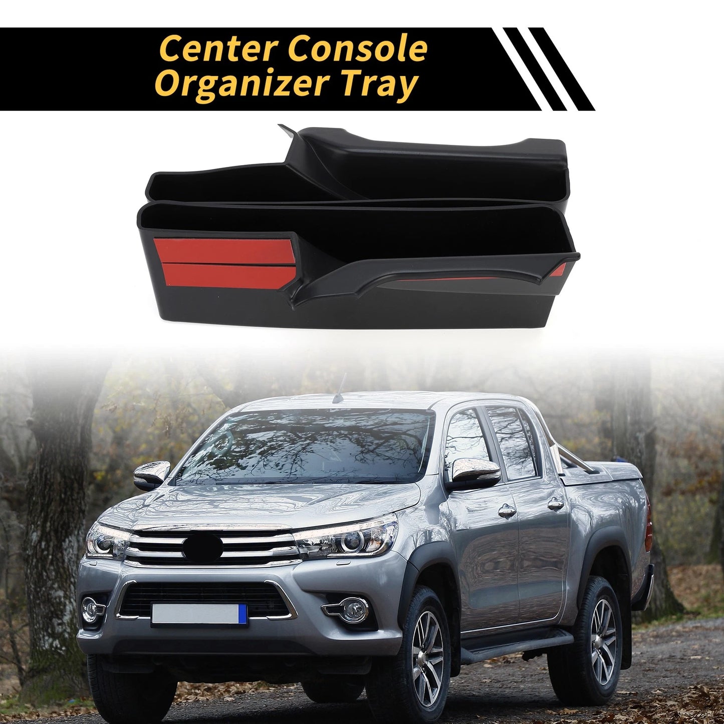 Center Console Organizer Tray for Toyota Tacoma (2016-2023) Black