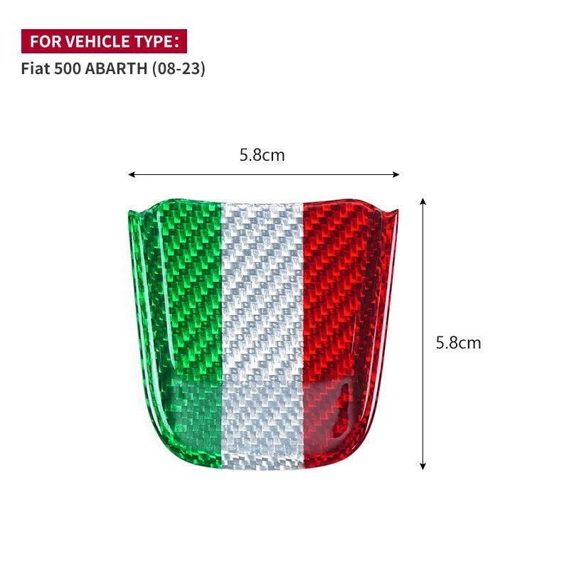 Dry Carbon Fiber Steering Wheel Lower Panel Cover Trim for Fiat 500 Abarth