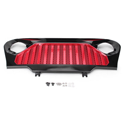 Front Mesh Grille for 1997-2006 Jeep Wrangler TJ - Black Red
