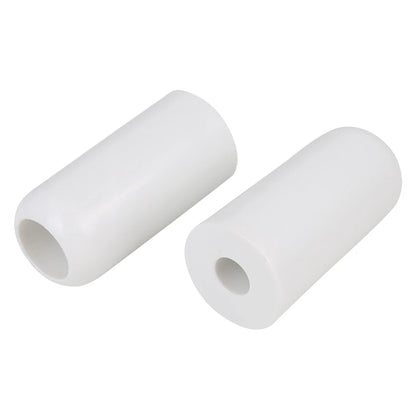 Pair / 10mm / Motorcycle Frame Sliders Universal Extended Anti Crash Protector White