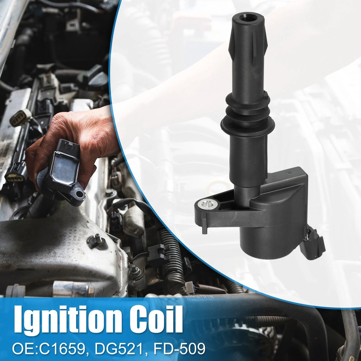 Ignition Coils for Ford Mustang 4.6L V8 (2008-2010) - 2 x High-Performance Coils