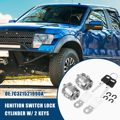 Door Lock Cylinder Set with Key for Ford F150 (1997-2011)