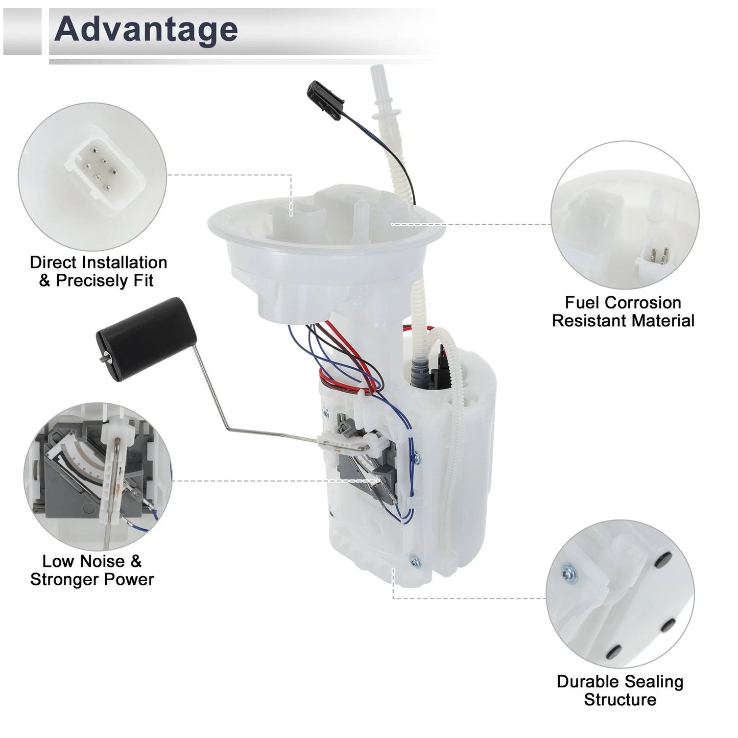Fuel Pump Assembly for Mini Cooper L4 1.6L (2007-2015)