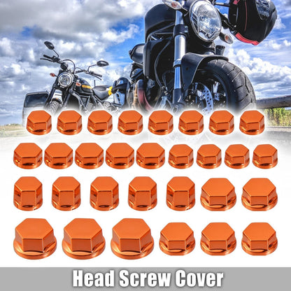 Set Screw Cap / 1 x / Nut Bolt Cover Decoration Orange for Motorcycle Motorbike
