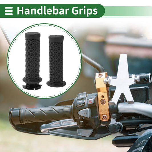 Grips 7/8" 22mm Hand Grips TPU Black Rhombus for Motorcycle