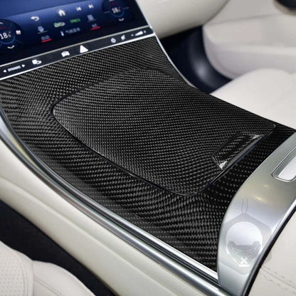 Carbon Fiber Console Armrest Box Panel Cover Trim for Benz C-Class W206 2022+