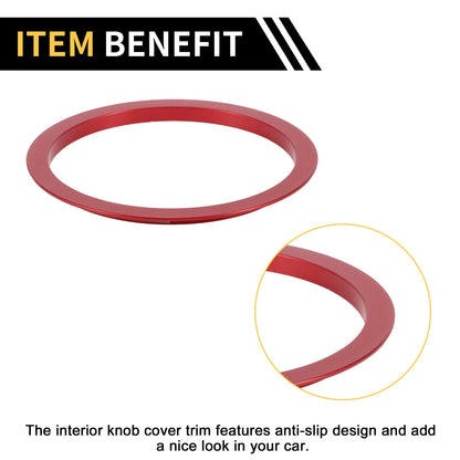AC Vent Dashboard Decoration Rings for Toyota Tacoma (2016-2023) Red 1 Set