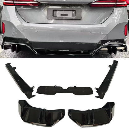 Rear Bumper Diffuser Lip for BMW 5 Series I5 G60 G61 (2024 - ) Gloss Black
