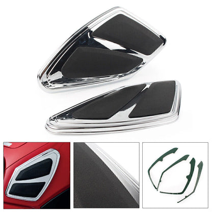 2 x Chrome Tank Trim Knee Pads for Honda Goldwing GL1800 F6B (2012-2017)