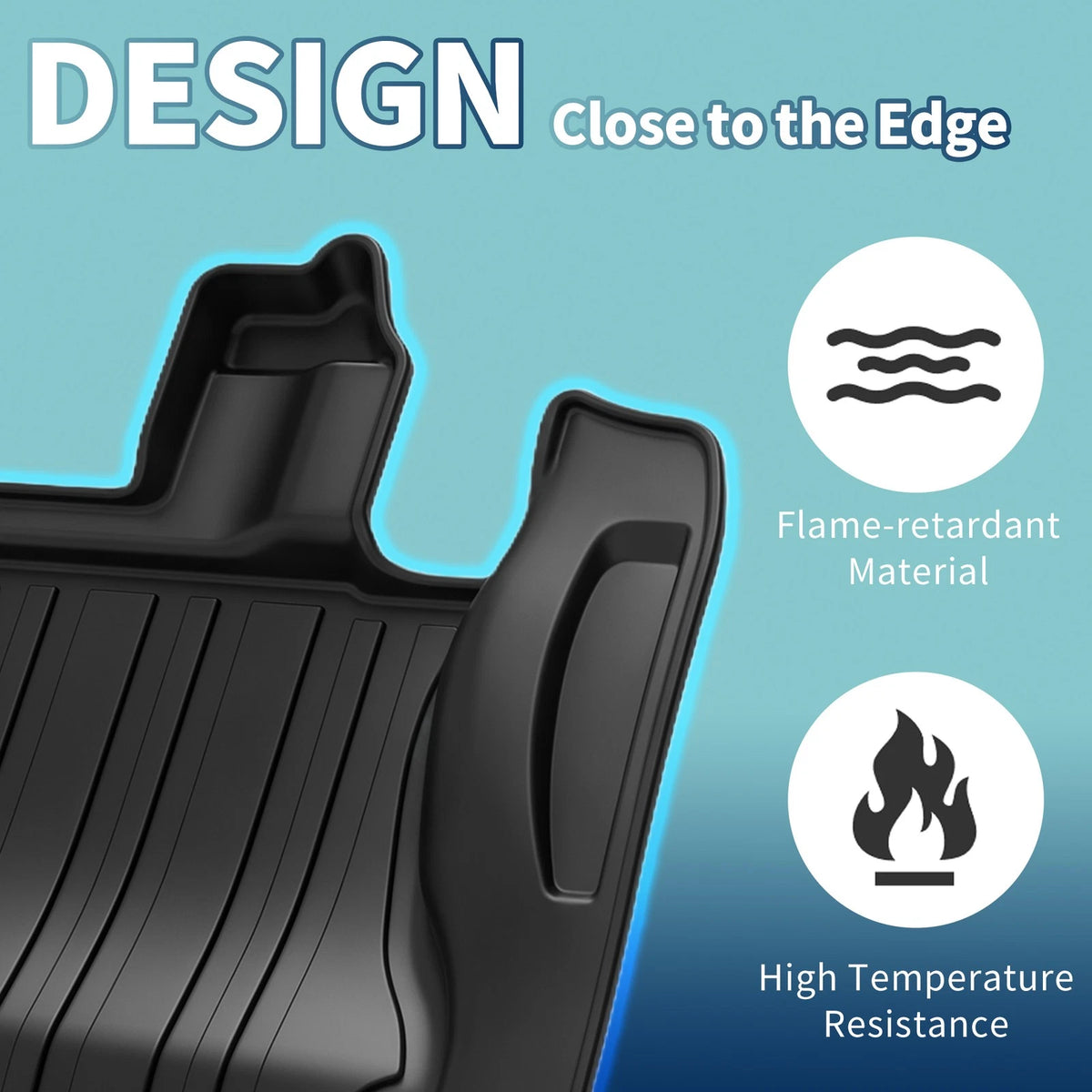 Flat Face Cargo Liner Rear Boot Mat for Toyota Sienna (2022-2024) 1 x TPE