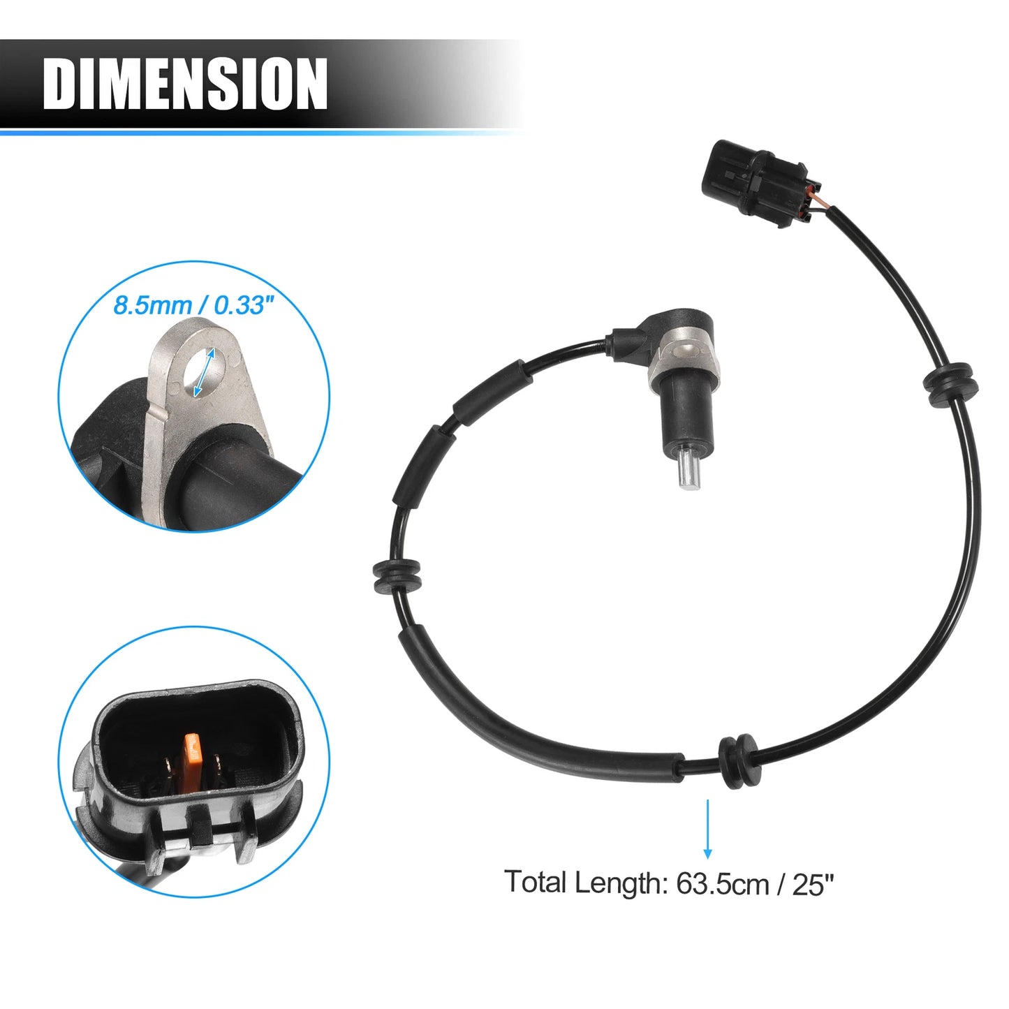 Front Right ABS Wheel Speed Sensor for Hyundai Terracan (All Years)